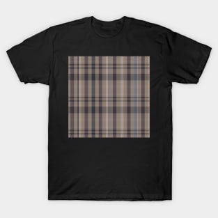 Dark Academia Aesthetic Catriona 1 Hand Drawn Textured Plaid Pattern T-Shirt